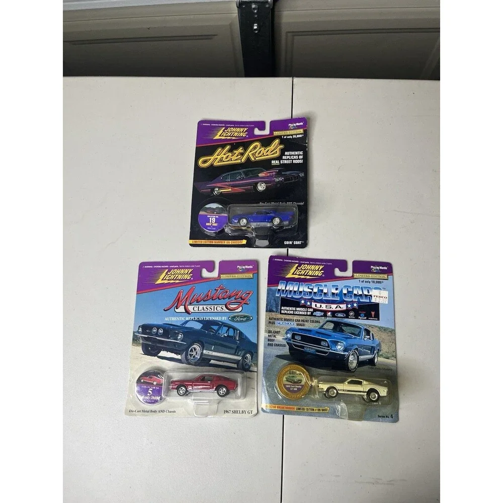 Johnny Lightning- Mustang Classics -Muscle Cars USA - Hot Rods- Lot Of 3